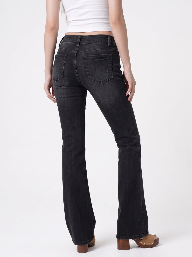 Y2K Flare Jeans black