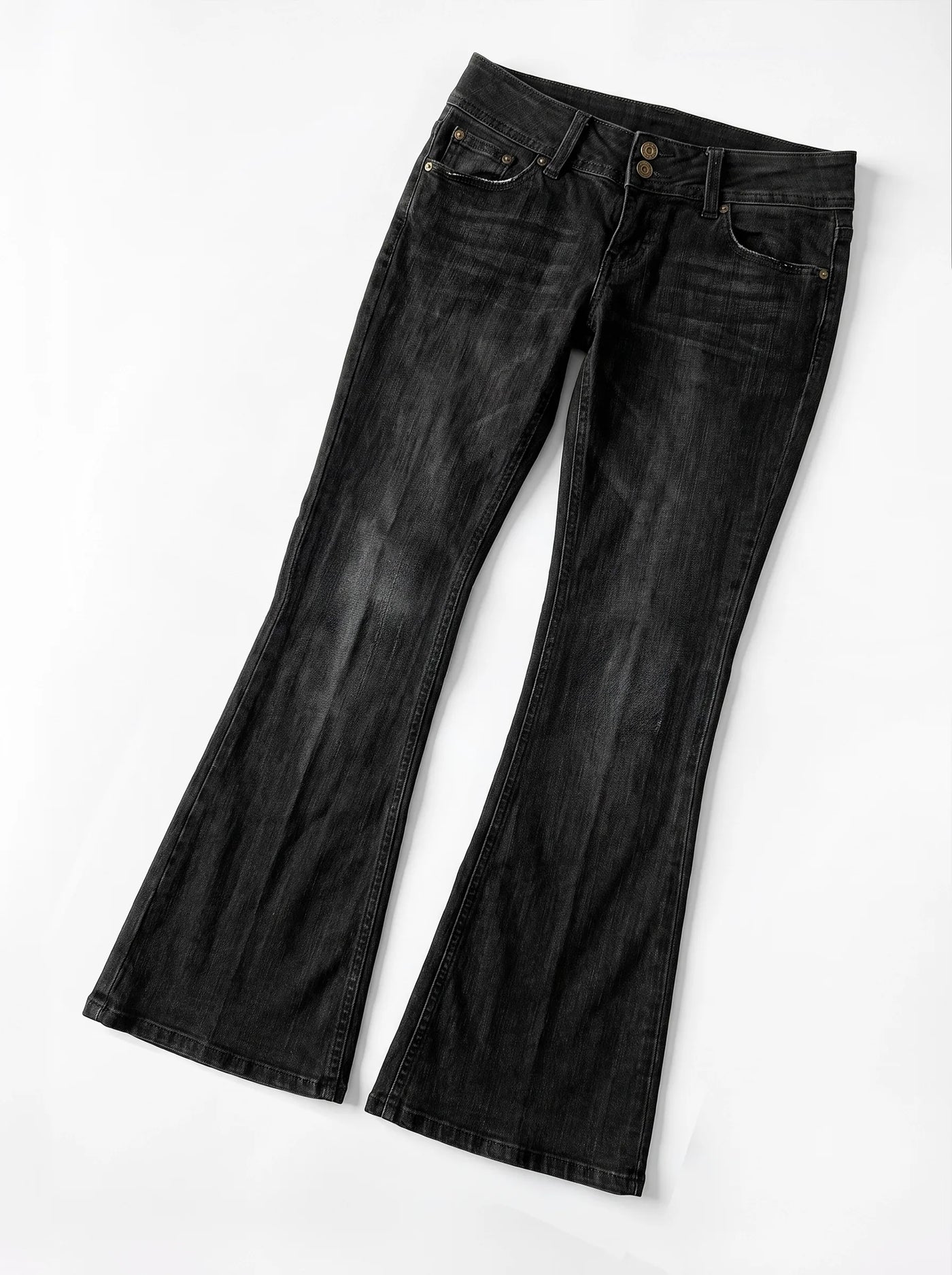 Y2K Flare Jeans Black