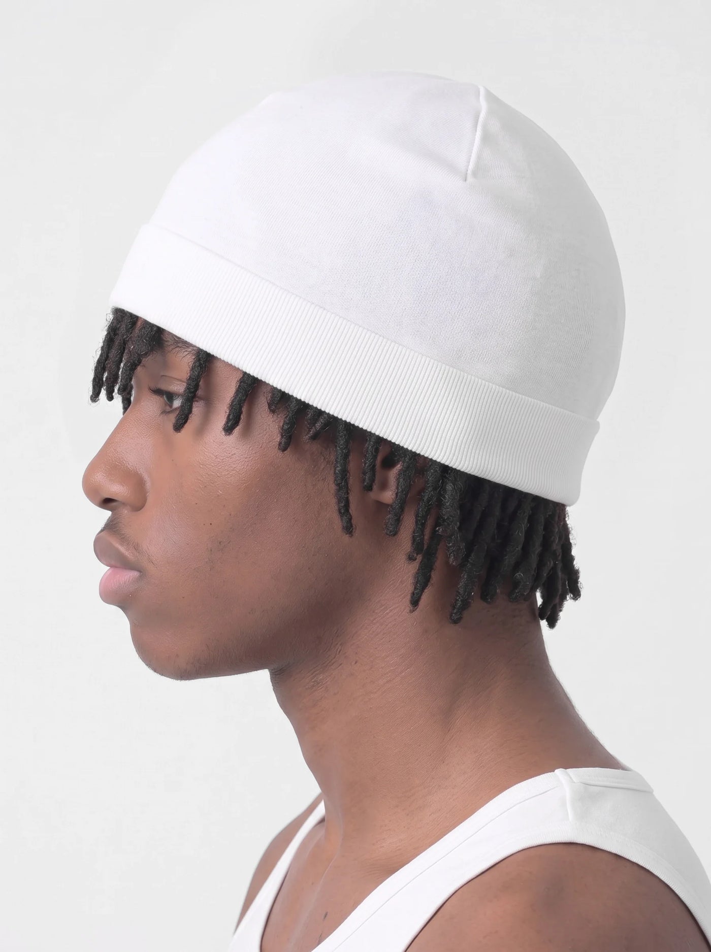 Fitted Skull Cap White
