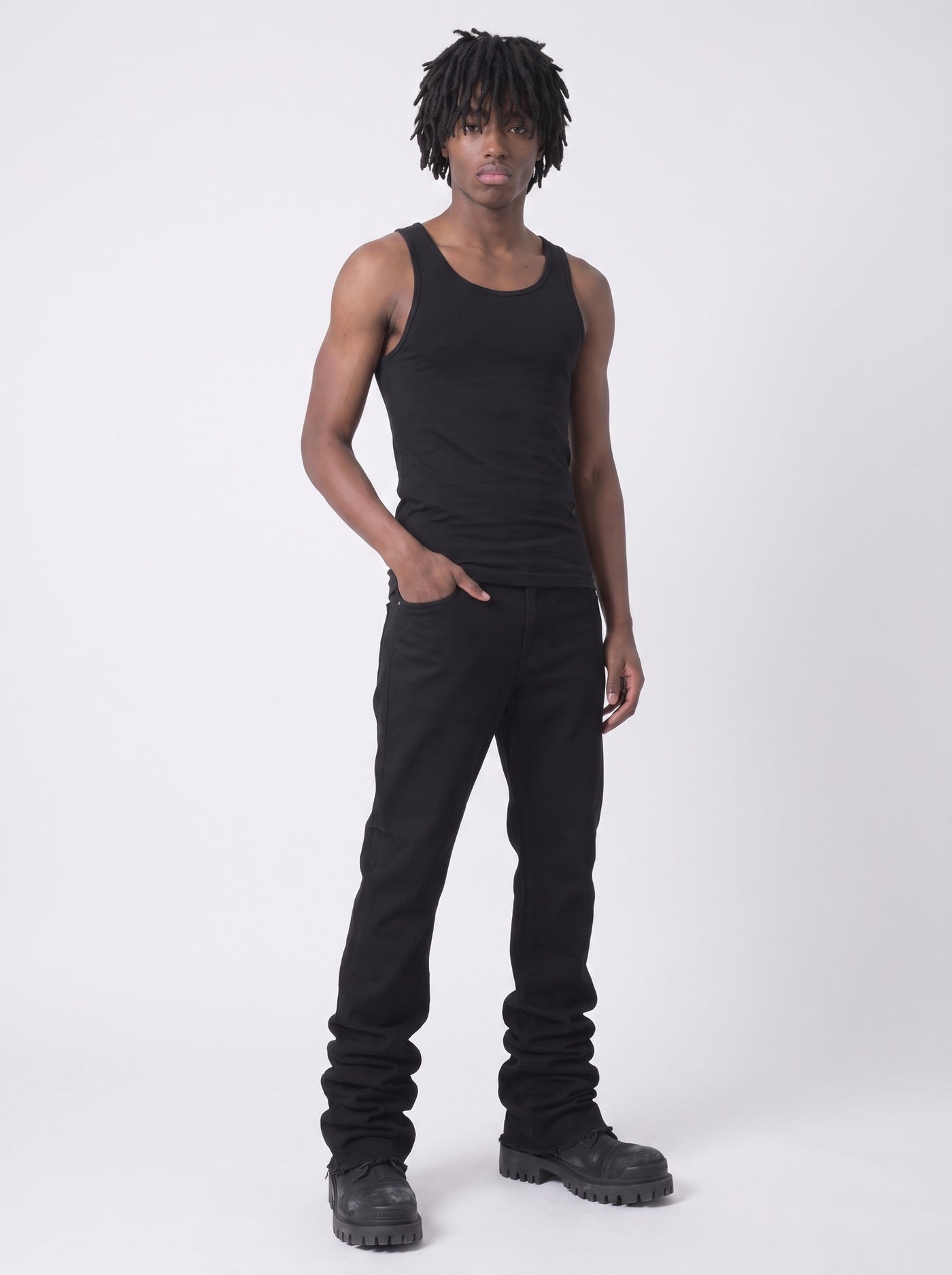 Stacked Jeans Black