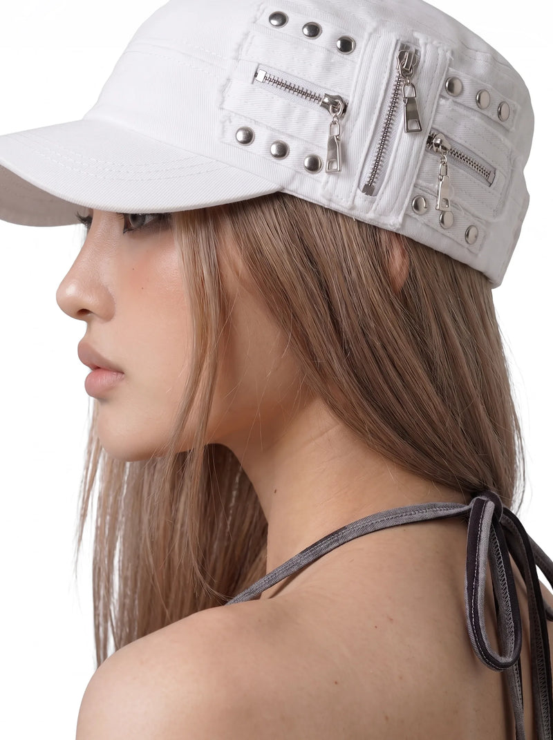 Flatline Vintage Cap White