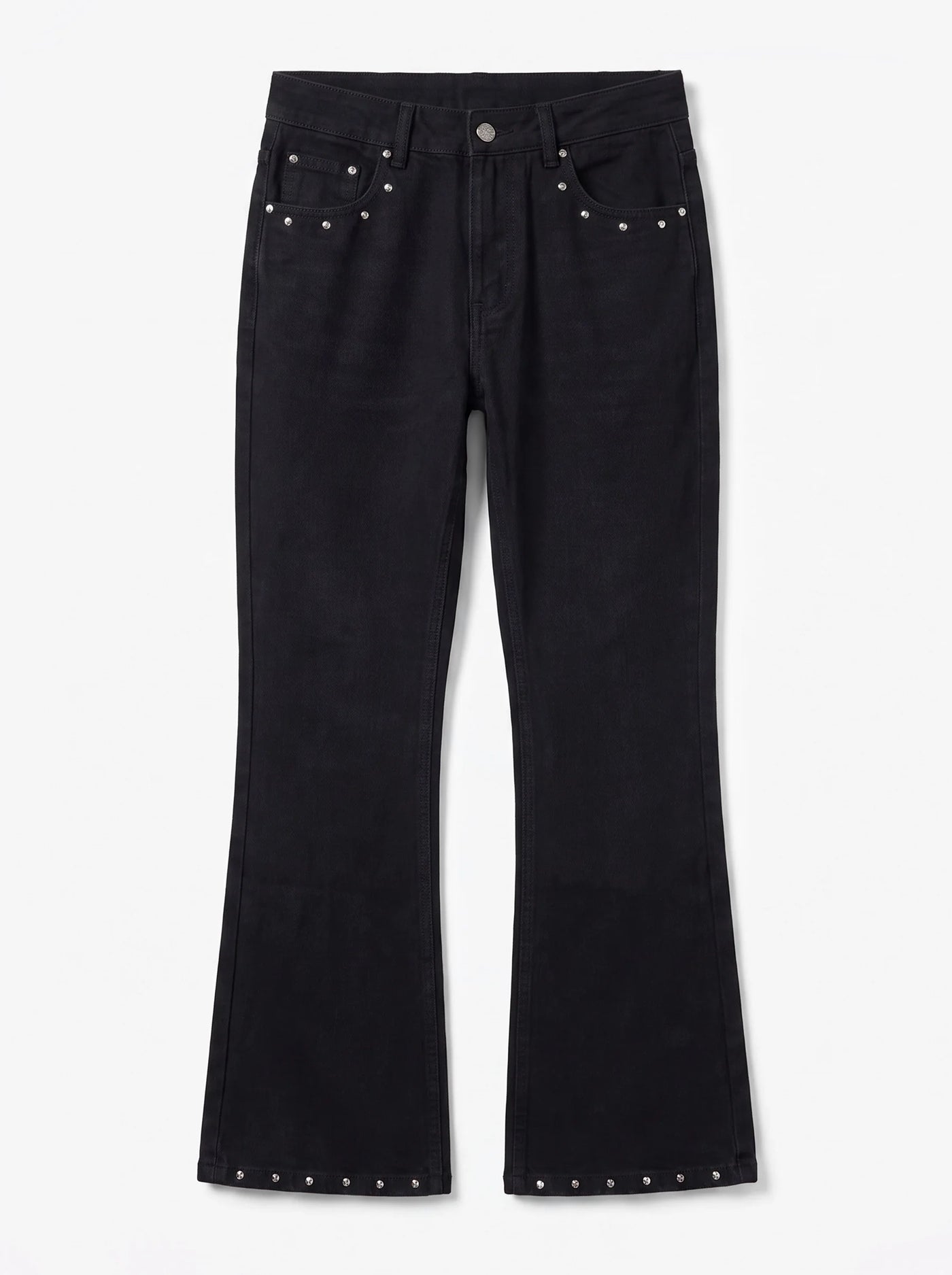 Rivet Straight-Leg Flared Jeans