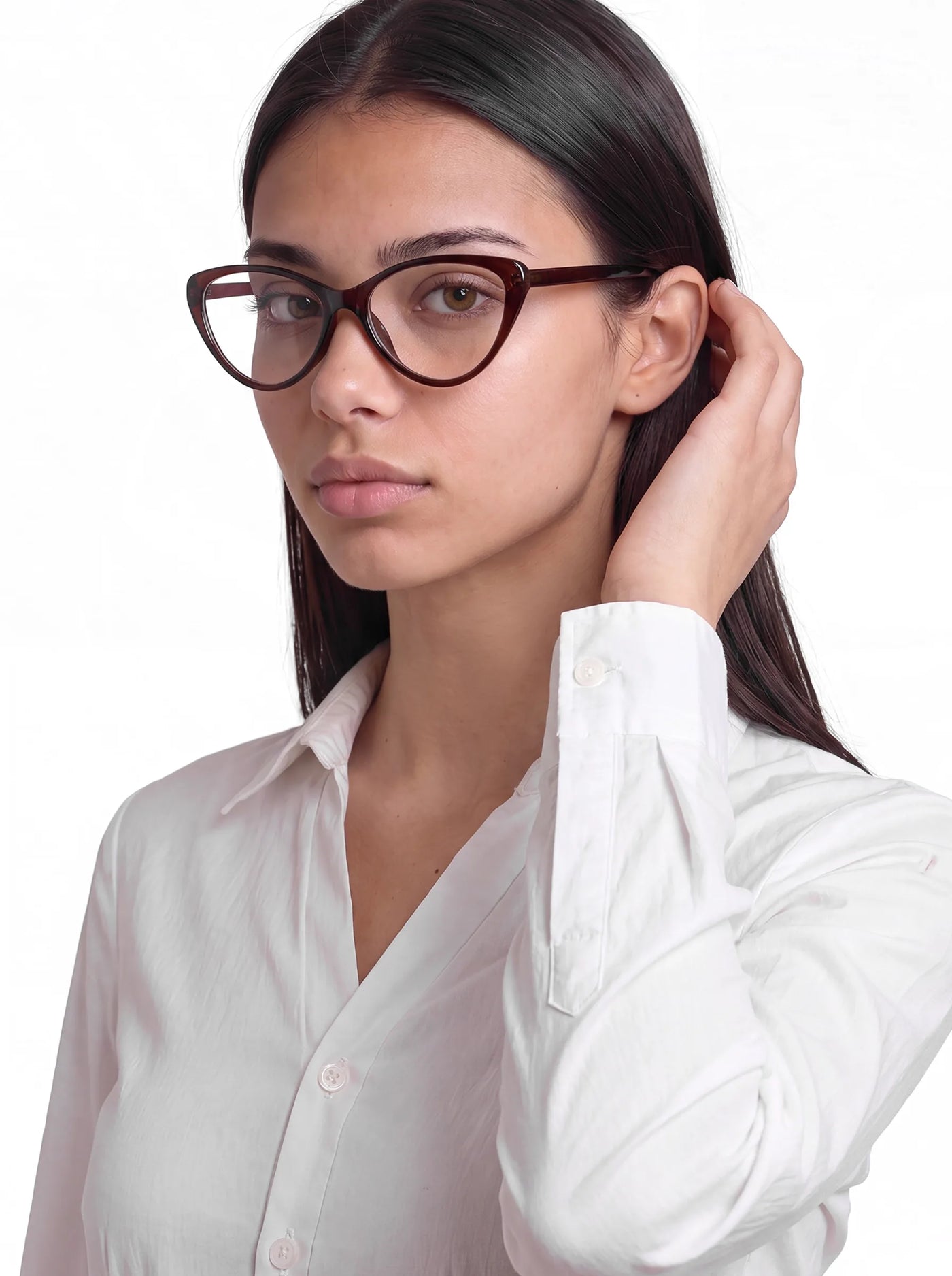 Scholar Square Frame Glasses Ombre