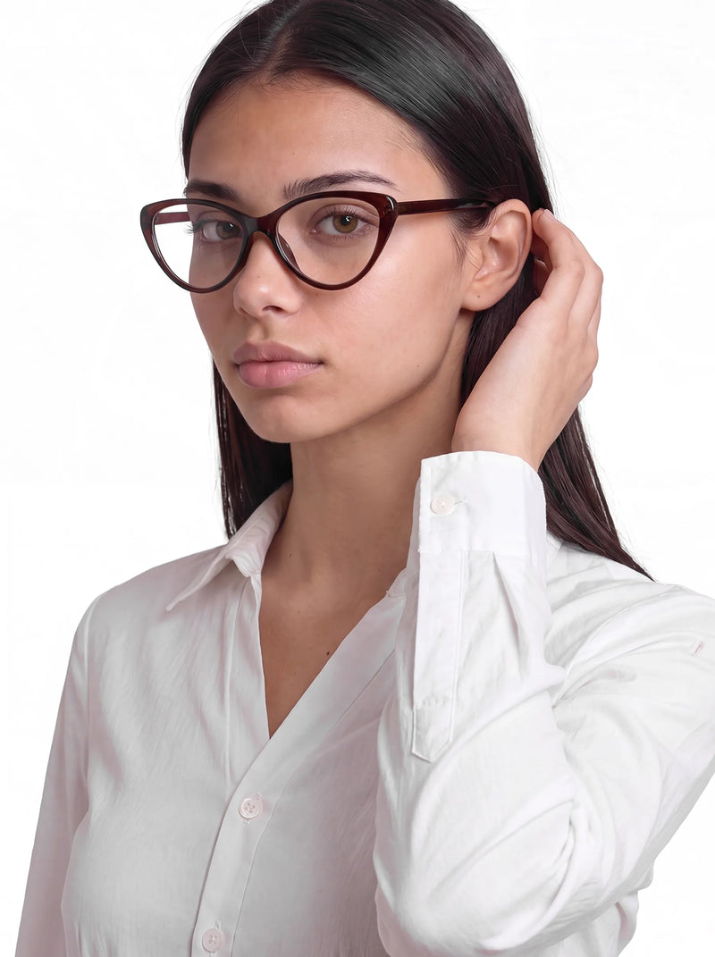 Scholar Square Frame Glasses Ombre