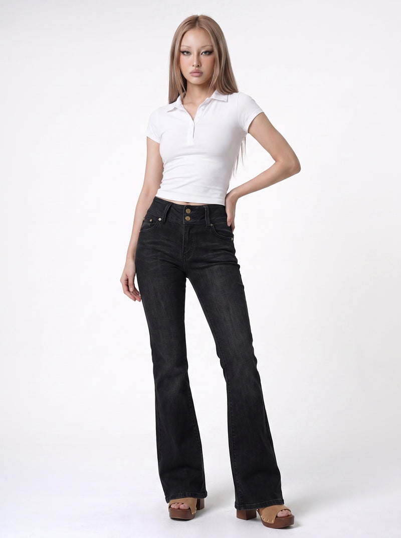Y2K Flare Jeans black