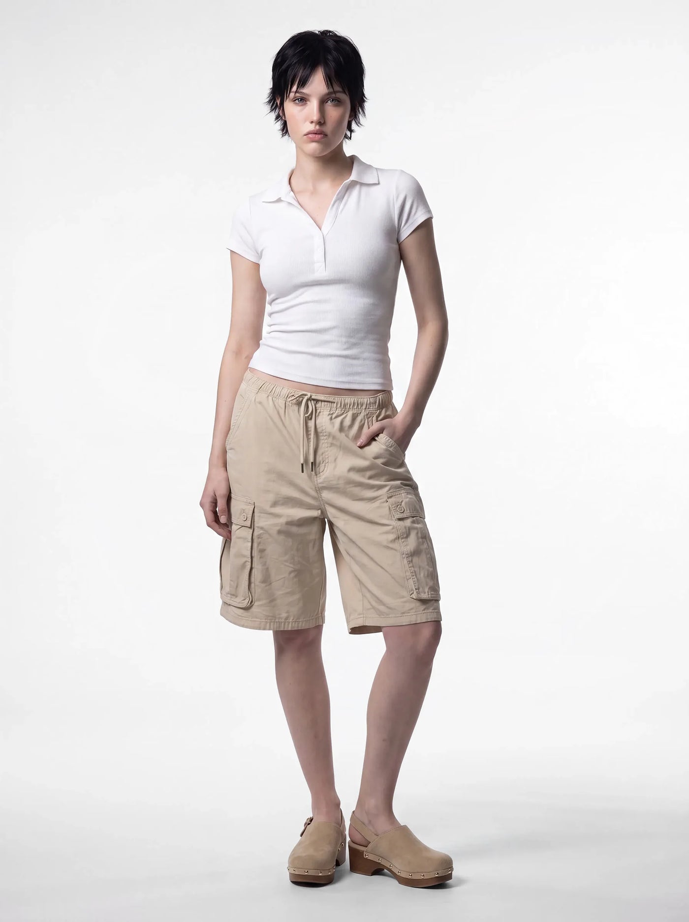 Recon Longline Cargo Shorts Beige