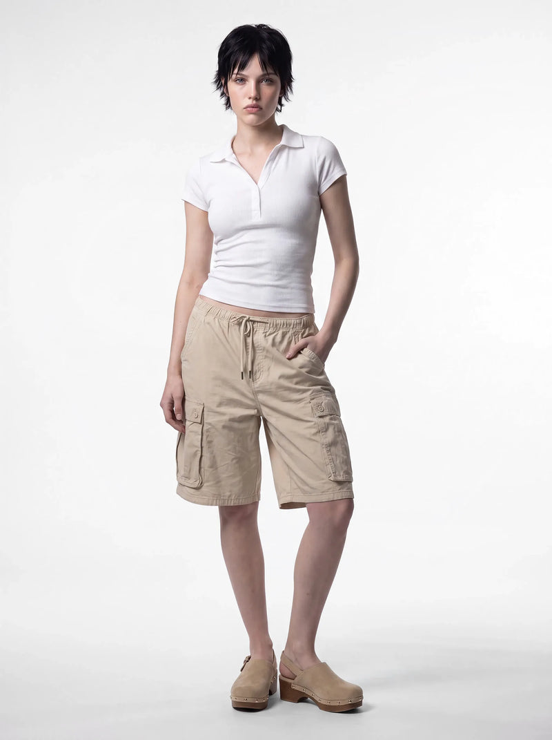 Recon Longline Cargo Shorts Beige