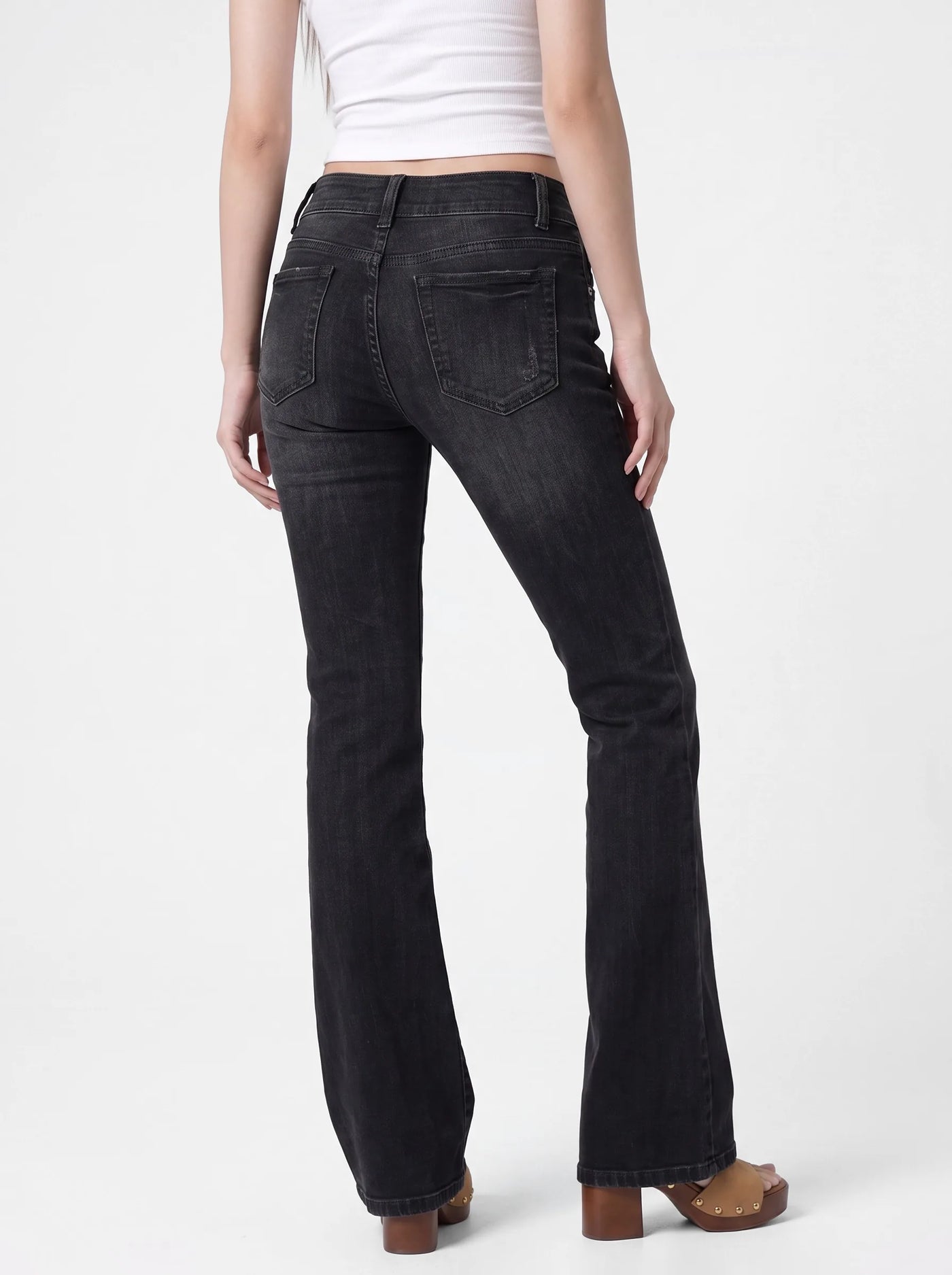 Y2K Flare Jeans Black