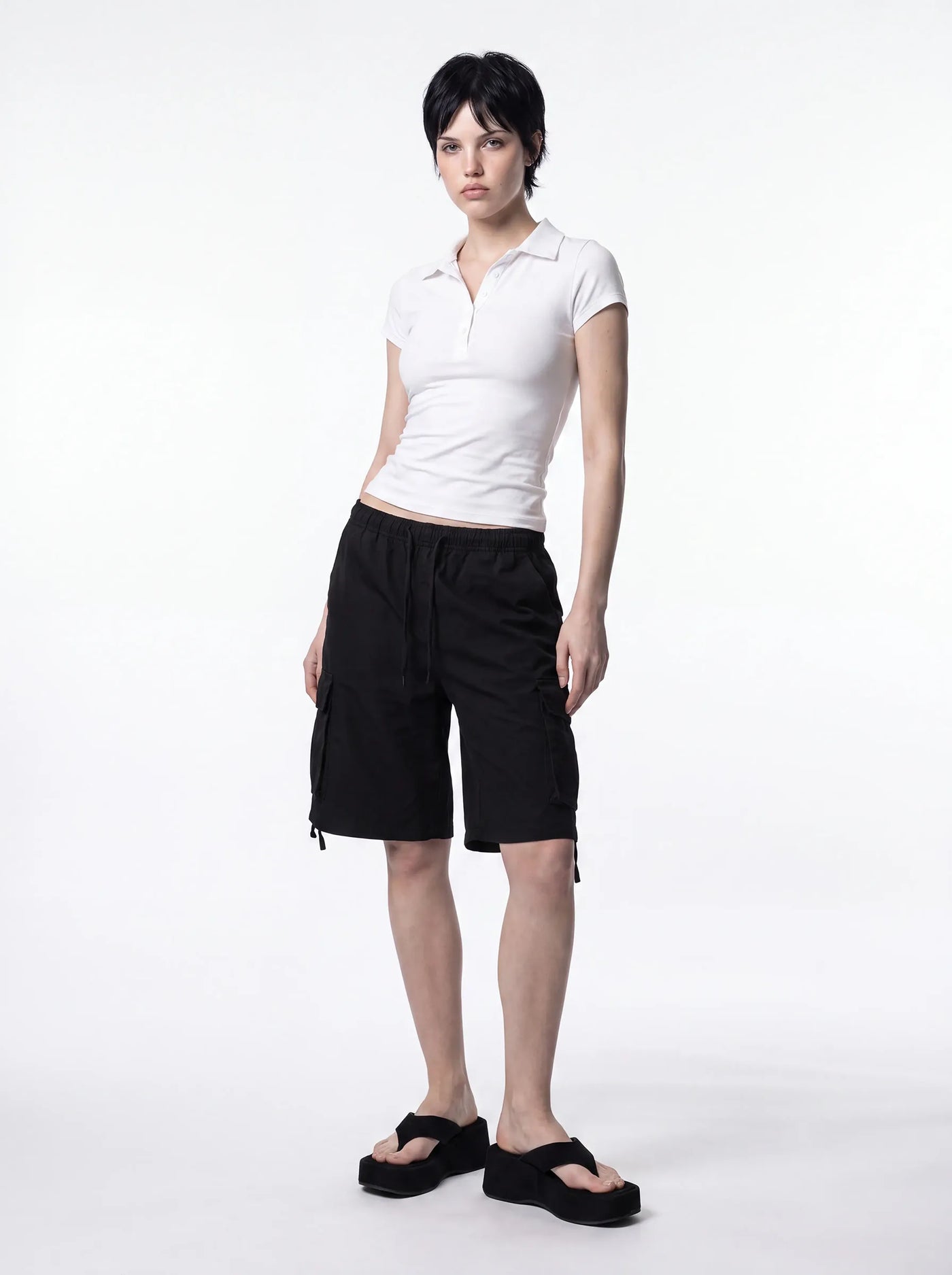 Recon Longline Cargo Shorts Black