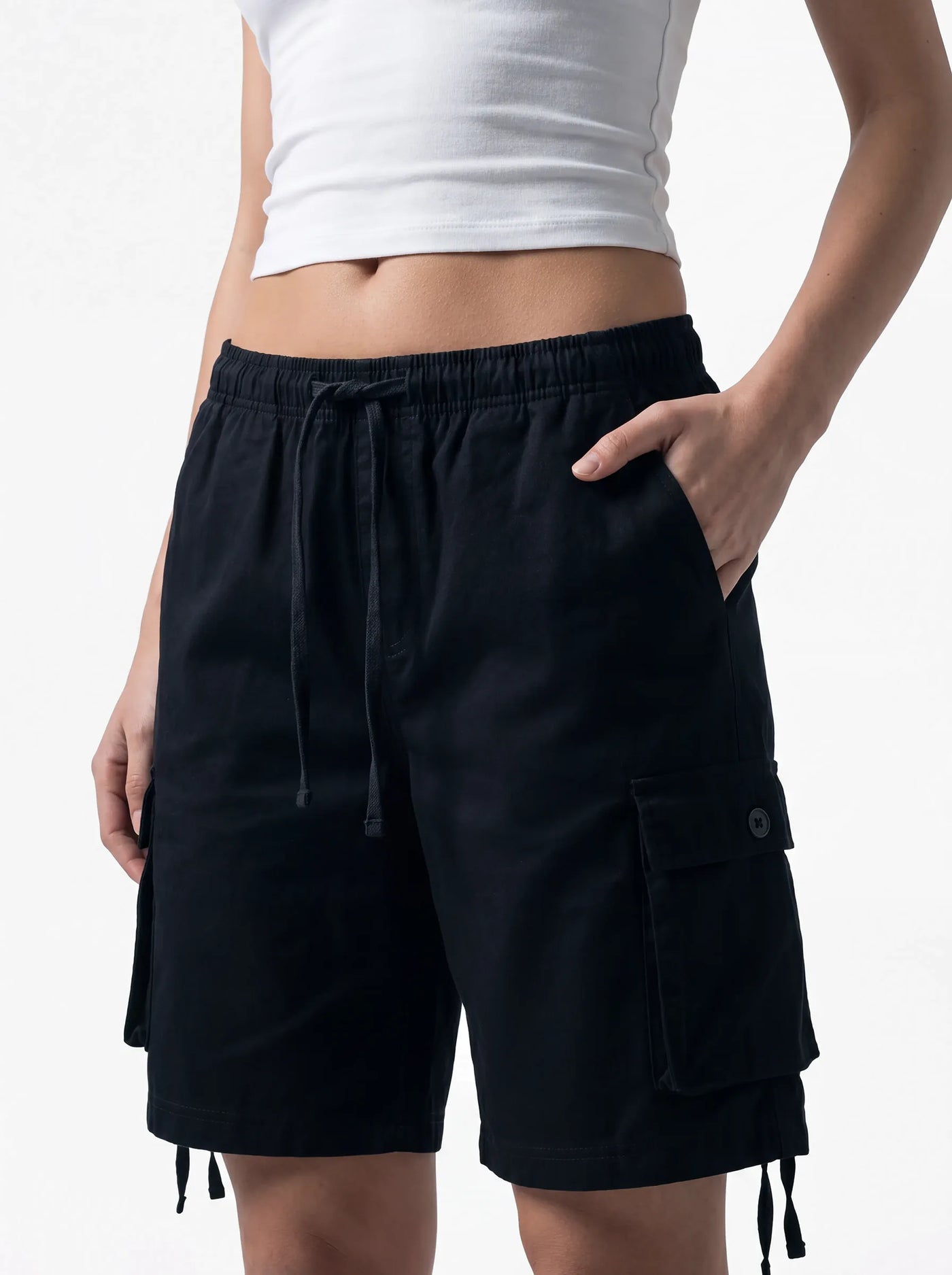 Recon Longline Cargo Shorts Black