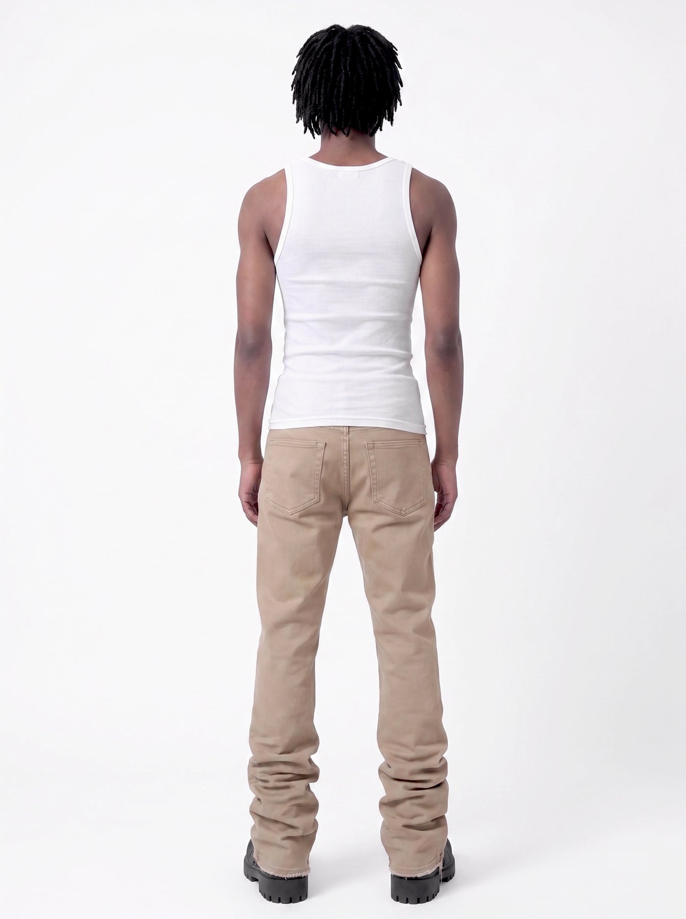 Stacked Jeans Beige