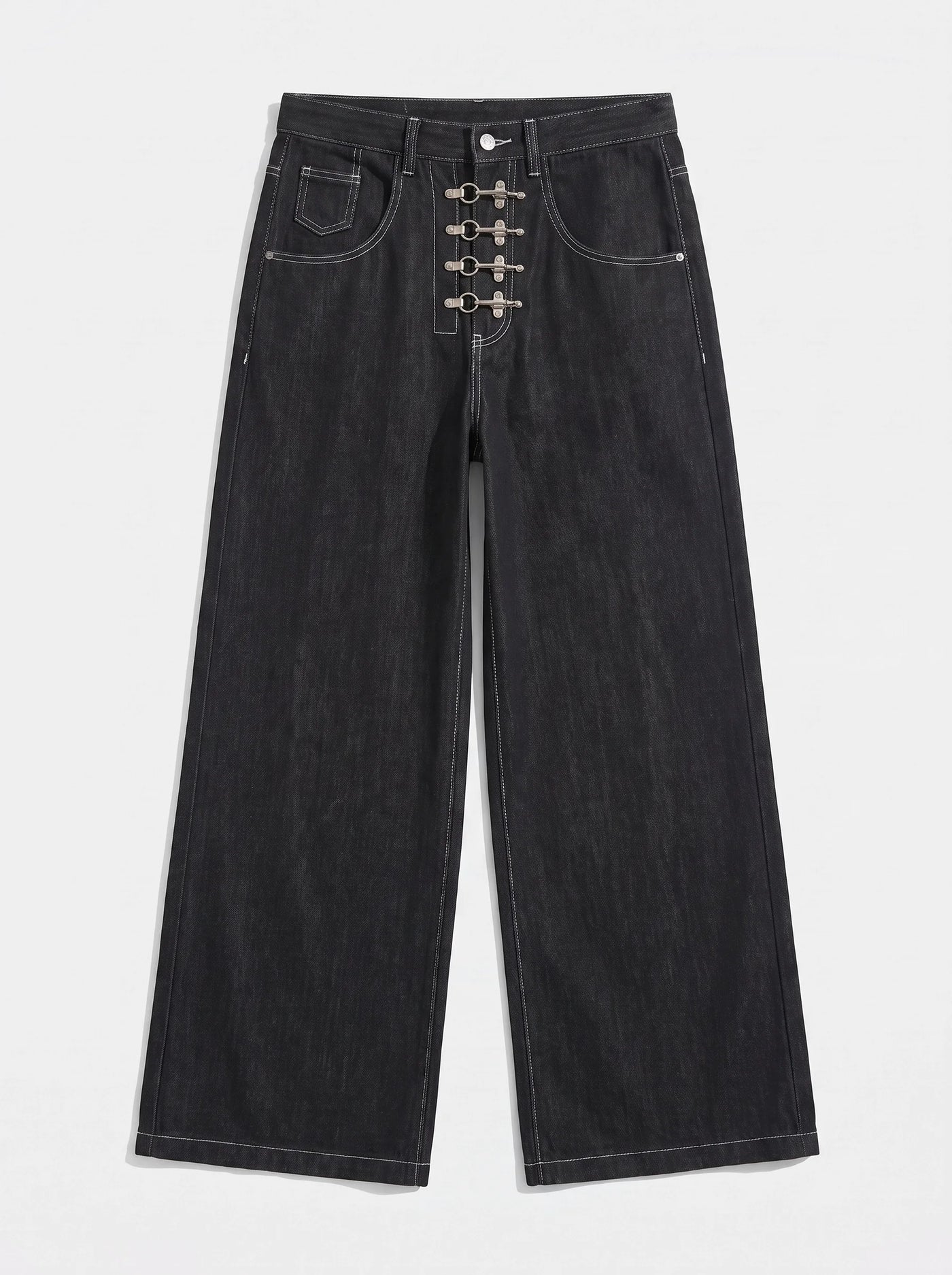Clasp Wide-Leg Jeans