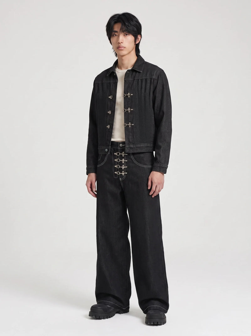 Clasp Wide-Leg Jeans