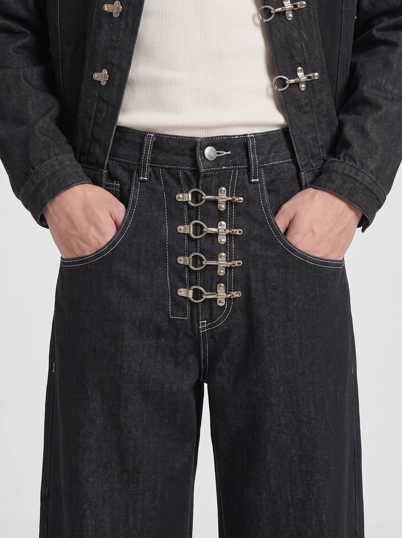 Clasp Wide-Leg Jeans