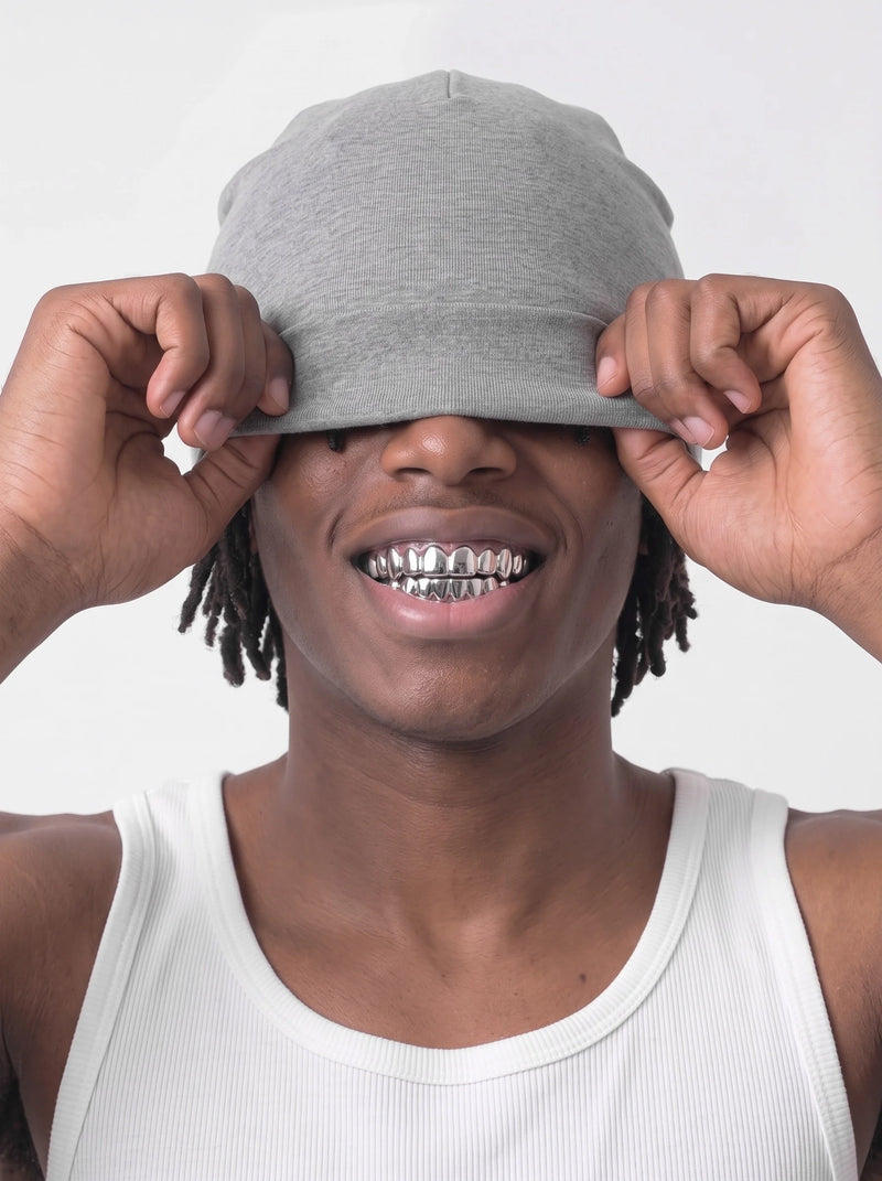 Fitted Skull Cap Grey