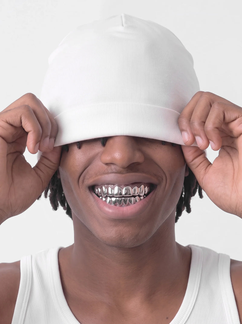 Fitted Skull Cap White