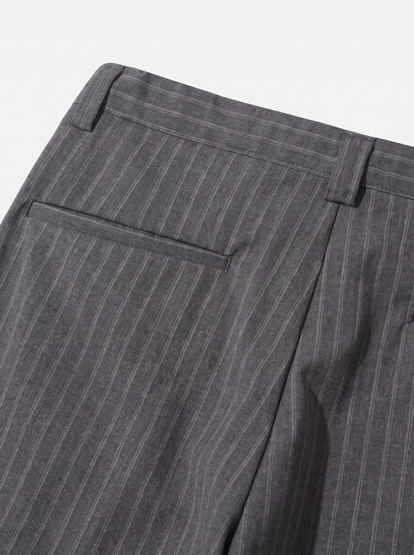 Syndicate Pinstripe Wide Leg Trousers Grey